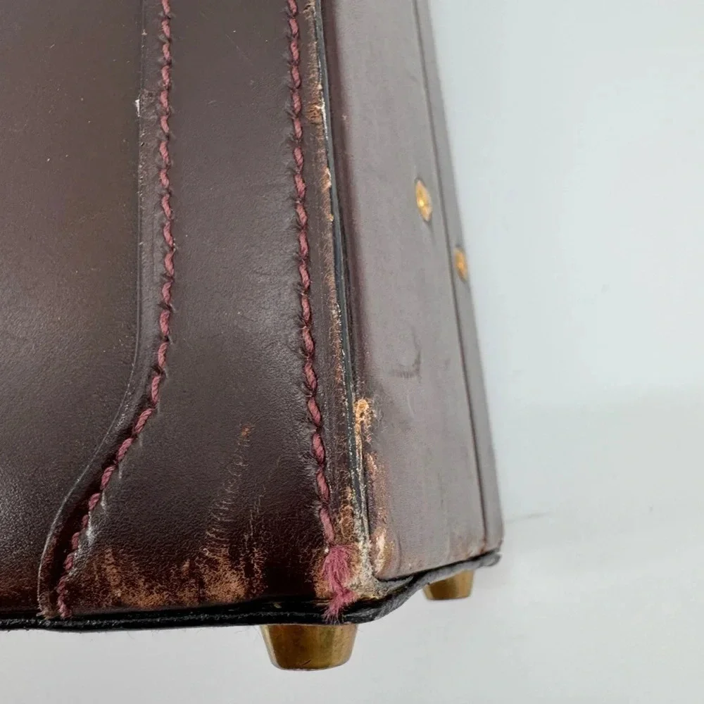 Mark Cross Vintage Leather Brown Briefcase